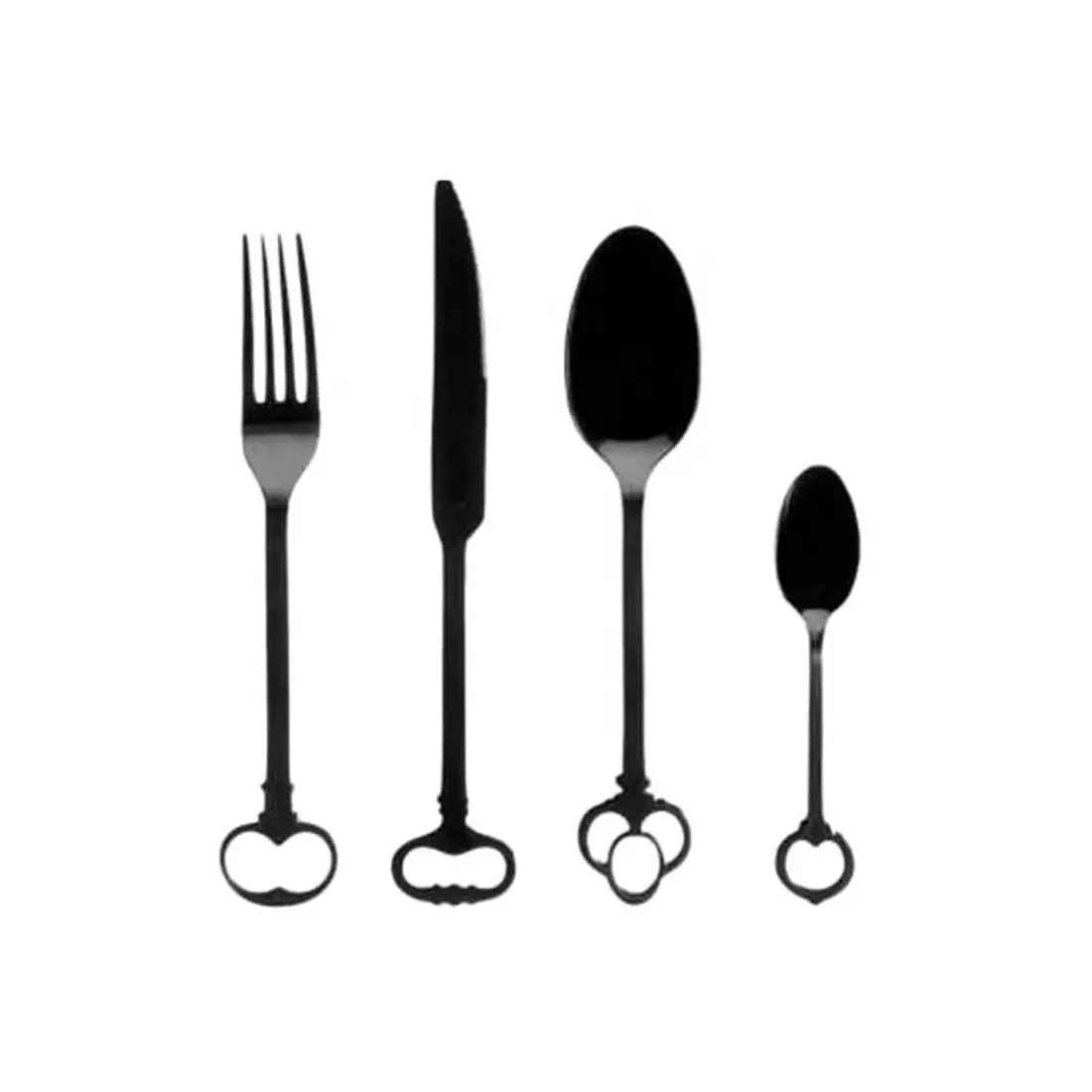 Posate da cucina Decorative Fine Dining Essentials Set di posate da tavolo dal Design antico in acciaio inossidabile