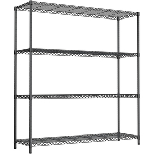MZG Minimalist Apartment Balcony Plant <b>Rack</b> Metal 4-Tier Wire Storage Organizer Rustproof Carbon Steel Shelves - Product Image 2