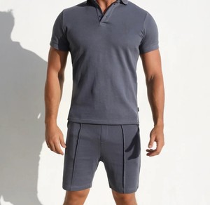 กางเกงวอร์มขาสั้นผ้าคอตตอนหนาแบบผูกเชือกสำหรับผู้ชายใส่ได้ทั้งชายและหญิงโลโก้ได้ตามต้องการ - Product Image 3