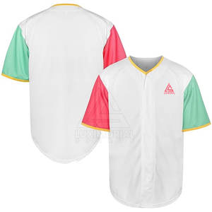 เสื้อเจอร์ซีย์เบสบอลติดกระดุมเสื้อเจอร์ซีย์สีทึบผลิตจากปากีสถาน - Product Image 1