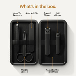 Kit de manucure professionnel durable de 5 pièces pour hommes, en acier inoxydable, avec ouverture de mâchoire large - Product Image 3