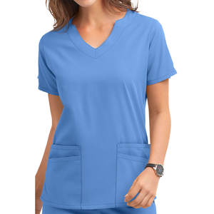 Uniforme médical professionnel respirant de couleur unie, chemise de travail pour hommes, uniforme médical pour médecins - Product Image 3