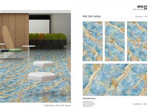 Calacata หรูหราเงางามมากสีเทา600x1200มม. กระเบื้องปูพื้นลายหินอ่อน - Product Image 4