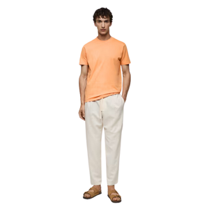 เสื้อยืดผ้าฝ้ายแขนสั้นสำหรับผู้ชายทรงเข้ารูปปกติโลโก้ตามสั่ง - Product Image 4