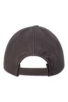 Casquettes de baseball classiques noires brillantes à 5 panneaux avec touche en cuir, ajustées, respirantes, imperméables, unisexes, pour le sport