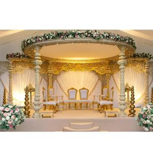 Mandap Circular de Diseño Elegante para Bodas Indias, Decoración Personalizada al Estilo Gujarati, Mandaps para Bodas a Precio de Fábrica, Venta en EE. UU. - Product Image 1