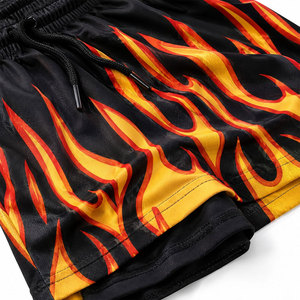 Shorts pour homme en tissu Oxford noir, style streetwear, 100% coton, séchage rapide, respirant, anti-plis, écologique, avec cordon de serrage à la taille - Product Image 6