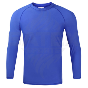 Rashguard MMA de haute qualité respirant en spandex/nylon UPF50+ personnalisable à manches longues, vêtements de fitness, entraînement BJJ, service OEM - Product Image 1