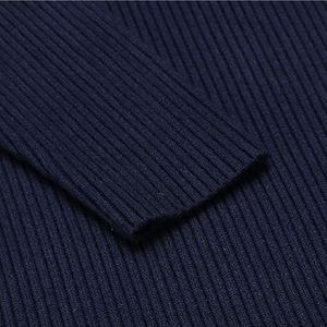 Nueva venta al por mayor de calidad única de poliéster de Color sólido suéter de los hombres de cuello redondo suéteres gruesos de primavera - Product Image 5