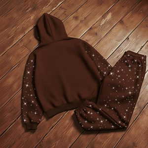 Survêtement de qualité supérieure pour hommes, survêtement en strass pour le jogging, logo personnalisé, vêtements décontractés pour hommes, survêtement en strass au meilleur prix - Product Image 2