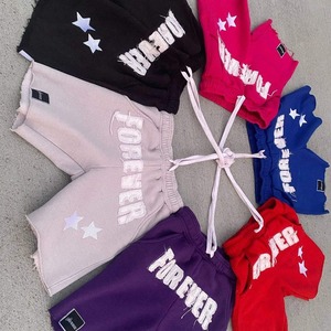 Custom 100% Cotton <b>Shorts</b> French Terry <b>Shorts</b> Drawstring <b>Men</b> Applique Distress Embroidery Patched <b>Shorts</b> <b>Men</b> Streetwear - Product Image 5