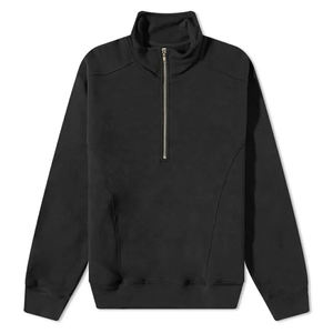 Sweat-shirt à demi-zip pour homme en tissu solide de qualité supérieure, vêtement décontracté, pull en polaire chaud, hiver, personnalisation de la marque, OEM, vente en gros - Product Image 1