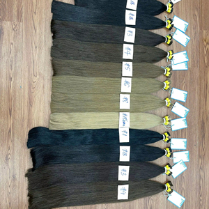 Precio al por mayor Cabello crudo vietnamita Cutícula alineada Color Recto Extensiones de cabello a granel Sin enredos Sin caída - Product Image 1