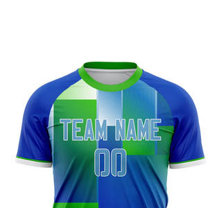 Jersey de fútbol ligero recién llegado para entrenamiento, jersey de fútbol para hombre de cuello redondo de manga corta de tela de poliéster personalizado - Product Image 2