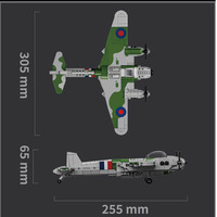 Kit de Modélisme Avion de Chasse De Havilland Mosquito Airforce 526 Pièces – Ensemble de Blocs de Construction