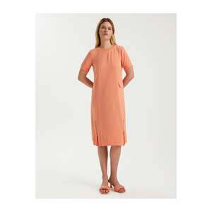 Robe en coton très colorée pour femmes avec fermeture éclair, manches courtes, sans doublure, sans poche - Product Image 4
