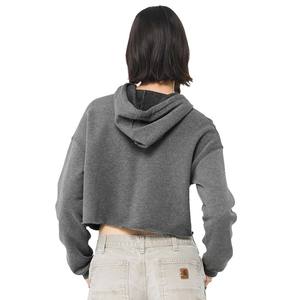 Jerseys informales para mujer con cordón de manga larga, Chaqueta corta con capucha, prendas de vestir, sudadera deportiva personalizada, venta al por mayor - Product Image 5