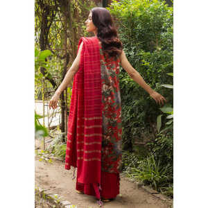 Traje Casual de Verano de 3 Piezas con Estampado Jacquard Lurex y Dupatta a Rayas con Decoración de Botones - Modelo SP-52086 - Product Image 4