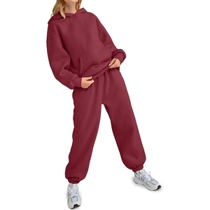 Baggy automne mode pantalons de survêtement avec poches femmes 2 pièces tenues salon sweat à capuche ensembles de survêtement sweat surdimensionné - Product Image 5