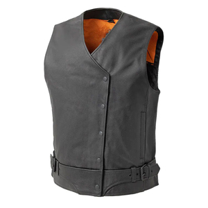 Chaleco de motociclista para hombre, chaleco de invierno de cuero para exteriores de alta calidad, chaleco de piel de vaca de estilo personalizado para hombre - Product Image 4