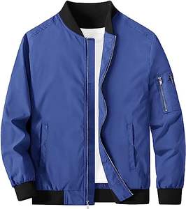Chaqueta Bomber Impermeable de Invierno para Hombre, con Cierre de Cremallera, Tejida, 100% Seda, Logotipo Personalizado - Product Image 5