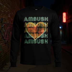 Camiseta de Manga Larga Estilo Grunge Vintage con Diseño de Corazón, Camiseta Promocional - Product Image 3