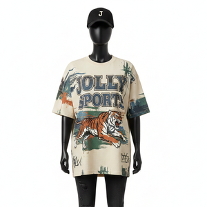 Camiseta Gráfica Extra Grande para Mujer, Algodón Jersey Grueso, Lavado Ácido, Estampado Vintage, Logotipo Personalizado, Camiseta Extra Grande 100% Algodón para Mujer - Product Image 6