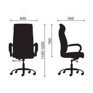 Fauteuil pivotant rembourré en cuir avec base en aluminium et hauteur réglable (HOM1028-01) - Product Image 3