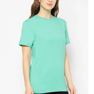 2025 OEM Custom Plain Dyed Women Cotton <b>T</b> <b>Shirts</b> Soft Breathable Casual Tees Ideal <b>for</b> Printing and Private Label - Product Image 2