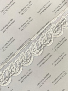 Borde de encaje bordado blanco indio para vestido y prendas de mujer tamaño personalizado ofertas al por mayor - Product Image 5