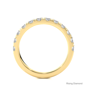 0.82 CTW รอบตัดห้องแล็บปลูกเพชรชุดเต็มนิรันดร์ CVD แหวนงานแต่งงานสีขาวทองของขวัญครบรอบ - Product Image 2