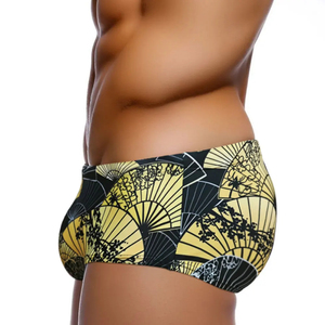 Shorts de bain respirants pour hommes de la marque UXH, sexy, en toile noire, shorts de plage assortis à la vitesse, avec effet push-up Hi-Q - Product Image 3