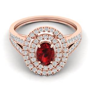 แหวนเงินสเตอร์ลิงประดับ925โกเมนพลอยเทียมธรรมชาติโกเมนมีค่าโกเมนและ Def- VVS Moissanite OEM - Product Image 5