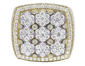 แหวนฮิปฮอป12.00กะรัต VVS Moissanite สำหรับผู้ชาย925เงินสเตอริงประดับเพชร - Product Image 2