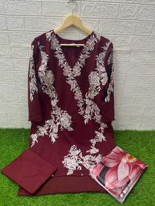 Diseñador tradicional pakistaní indio ropa nueva llegada trabajo a mano Kurti pantalón Dupatta Salwar gharara traje Georgette bordado - Product Image 4