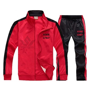 Unisex Orange Tracksuit Set Full Zip Jacket and <b>Jogger</b> Pants with <b>White</b> Side Stripes Quick Dry Polyester Athletic Sportswear - Product Image 2