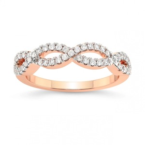 Bague fine à rangée de diamants, diamants de laboratoire 0,25 ct Tw, or massif 14 carats, couleur FG, clarté VS, 46 diamants, pièce unique, qualité supérieure - Product Image 2