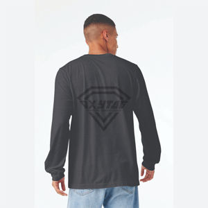 Camiseta de manga larga para hombre al por mayor 100% algodón manga completa transpirable cuello redondo diseño liso camisetas para hombre personalizadas - Product Image 3