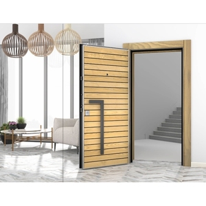 ABSDOOR ZIGANA Mejor Precio Puerta de Entrada Principal Diseño Posmoderno Acero Inoxidable Aislamiento Térmico Apartamento Excelente Turquía - Product Image 5