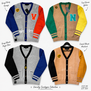 Cardigan universitaire personnalisé HBCU, pull en tricot pour le campus universitaire, pull brodé à manches longues, 100% coton - Product Image 1