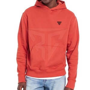 Sweat à capuche décontracté à double couche pour adultes à la mode motif solide hiver poche basse tissu polaire teint uni - Product Image 1