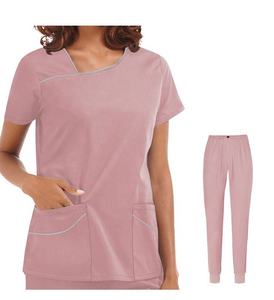 Vente en gros d'uniformes hospitaliers de style nouveau, ensembles de gommages extensibles personnalisés pour infirmière hospitalière, uniformes médicaux pour femmes - Product Image 2