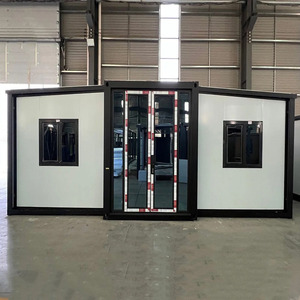 Structure en acier modulaire préfabriquée <span class=keywords><strong>portable</strong></span> et extensible à double aile pour chantiers de construction, camps, voyages ou maisons de villégiature - Product Image 1