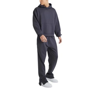 Vêtements décontractés pour hommes survêtements évasés de couleurs unies mode hivernale grande taille - Product Image 1