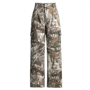 Pantalones casuales con múltiples bolsillos para hombre, ropa de calle, pantalones de algodón de camuflaje, pantalones de camuflaje