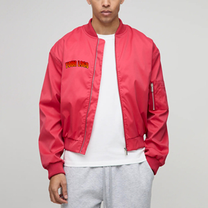 Veste d'université coupe-vent 100% polyester sur mesure pour hommes veste de patchs de broderie en chenille personnalisée de haute qualité pour homme - Product Image 4