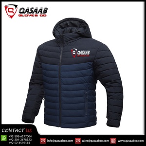 Doudounes à col montant en polyester noir personnalisées de la meilleure qualité pour hommes Vêtements d'extérieur imperméables et respirants pour l'hiver - Product Image 5