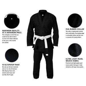 Kimono de Jiu-Jitsu de couleur unie, nouveau design, prix de gros, kimono de Jiu-Jitsu de haute qualité - Product Image 2