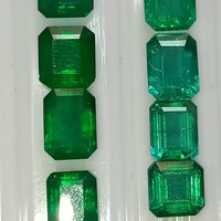 Piedra de Esmeralda Verde Natural de Zambia, Calidad AAA, Brillo Excelente, Forma Octogonal, 20% de Descuento, Regalo Hecho a Mano H.A. Gemas