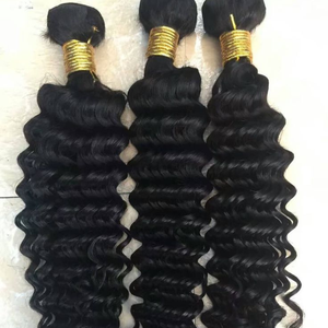 Extensions de cheveux indiennes vierges Remy naturelles non traitées, ondulées, bouclées, noires, pour femmes, lots de cheveux, fournisseur pas cher, double trame, machine - Product Image 4